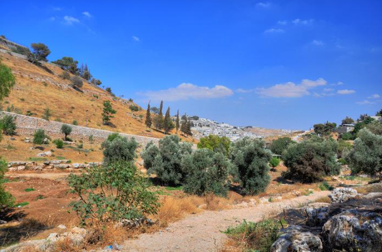 The valley at the southern foothills of Mount Zion, Jerusalem